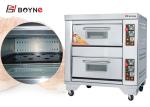 Gas Bread Bakery Deck Oven Two Tray Commercial Baking Oven 6.8kw