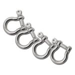 Lifting Purposes Stainless Steel Bow Shackles with Collar Pin Type and Polished