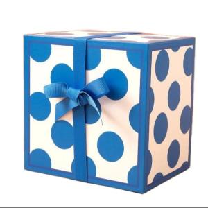 Quality Embossing Deluxe Square Gift Box With Candy Cover And Flowers Printing wholesale