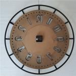 Home Decor Black Round Hollow Carved Wall Clock