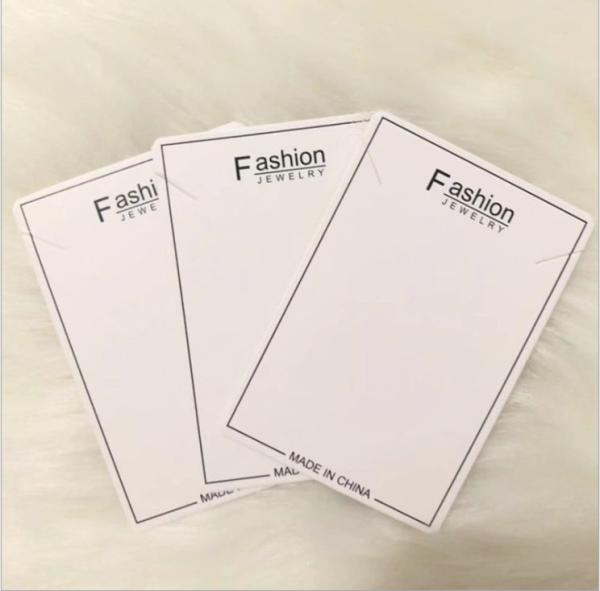 Custom Hot Stamping Logo Printed Necklace Earring Display Card with Hanging