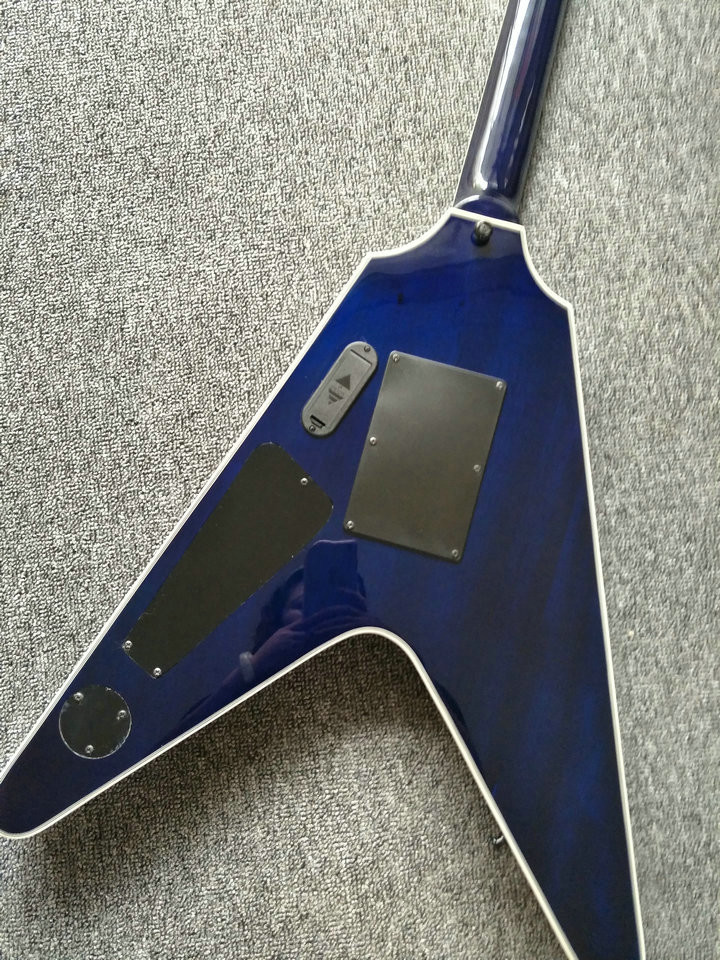 Custom shop blueburst Flying V Electric Guitar flying v guitar China OEM Guitar