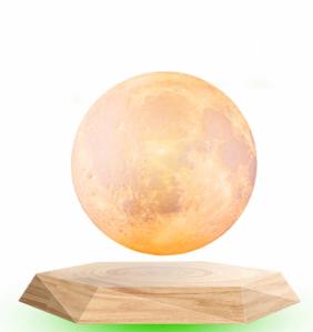 Quality factory sale magnetic levitation floating bottom 3d moon lamp with light change 6inch wholesale