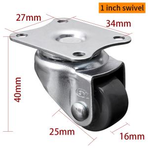 Quality PP Core 1 Inch Rigid Caster Wheels For Furniture Legs 201P-72 wholesale