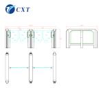 Integrated Speed Gate Turnstile Anti Tailgating Anti Reverse Fingerprint