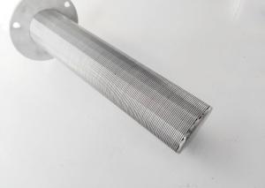 China Cylindrical 0.1mm Slot Pre Filter Cartridge With 8mm Flange on sale
