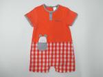 Short Sleeve Summer Baby Footed Rompers