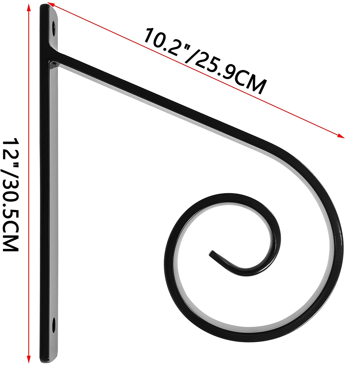 1 or 2 Steps Railing Iron Outdoor Handrail Bracket for Steel Stairway Support Hardware