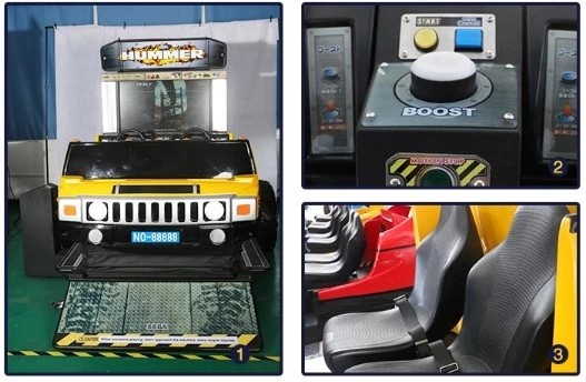 Hummer Car Racing Arcade Game Machines , Metal Commercial Gaming Machines