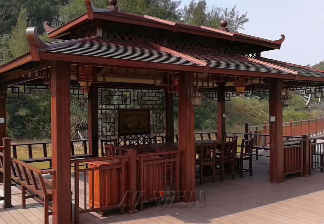 Durable Prefabricated Gazebo Flat Pack Roof Top Gazebo All Weather