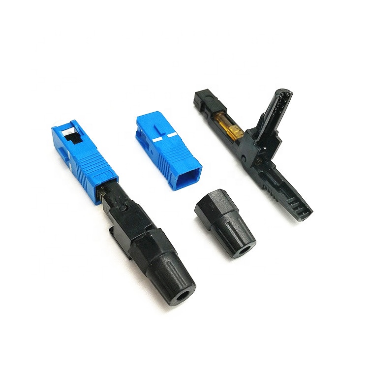 Customized Plastic SC Fast Connector For Fiber Optic Drop Cable