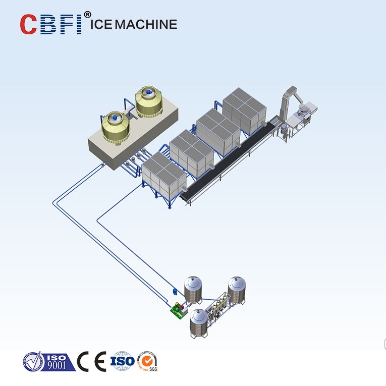 Air Cooling Ice Cube Maker Machine With Germany Compressor