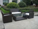 4pcs KD steel cane sofa