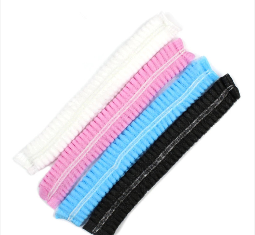 12 Gsm Disposable Medical Bouffant Caps With Double Elastic Band 21" 24" Size