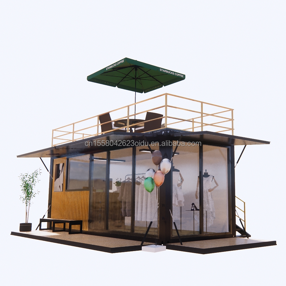 Supermarket Prefabricated Container Store for Family Coffee Bar in Modular Design