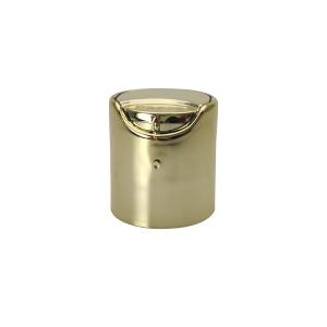 Quality Electroplated Golden PP 20mm Disc Top Cap For Plastic Bottle wholesale