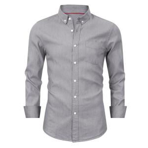 Quality Flannel Custom Business Shirts Uniform Regular Fit Cotton Lining Fashionable wholesale