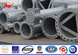 Quality 13.8KV Philippines Electrical Power Steel Tubular Pole Galvanized 30FT Height wholesale