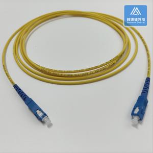 Quality Simplex SM Stainless Steel Armored Patch Cord 3m SC UPC 3.0mm Yellow LSZH Jacket wholesale