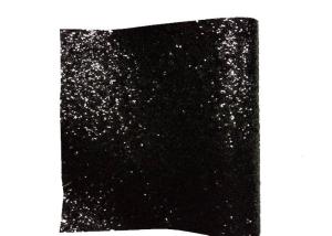 Quality PU Textile Chunky Glitter Fabric Wall Coverings Black Wallpaper 25cm*138cm wholesale