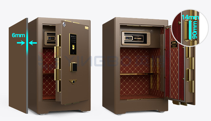 Dual Alarm Luxury Safe Box Fingerprint Lock Solid Steel For Security YB/ZY-70