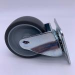 Small Anti-Skid Rubber Caster Wheels Swivel Plate 2.5 Inch