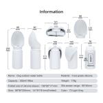 Outdoor 550ml 19oz Dog Water Bottle Dispenser White Collapsible Dog Water Feeder