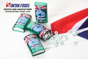 Quality BRC Sugar Free Natural Energy Sorbitol Mint Candy Hole Shape wholesale