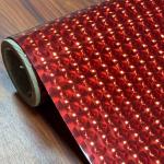 Red 3D Lens Film BOPP Holographic Lamination Film For Packaging Product