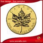 Manufacturer coins euro metal commemorative coin / gold coin 24k