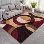 Irregular Geometric Pattern and Circle Living Room, Bedroom Living Room Floor