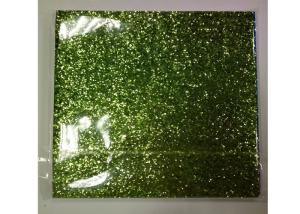 Quality Light Green Frosted Chunky Glitter Fabric 0.55mm Thickness For Shoes And Wallpaper wholesale