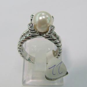 Quality (R-03) DY CABLE PEARL RING With Crystal wholesale