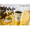 Buy cheap New Bone China AB Grade Gold Theme 380CC Ceramic Coffee Mugs from wholesalers