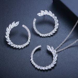 Quality Fashion Wedding Bridal Jewelry Sets Crystal Antique Bronze Jewelry Set Necklace Earrings Bracelet Rings Christmas wholesale