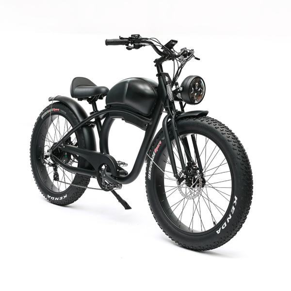 750W Brushless Motor Integrated Battery DOMANCA Vintage 26*4.0 Fat Tire Electric