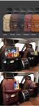 PU Leather Car Seat Organizer , Car Seat Pocket Organizer With Folding Dining