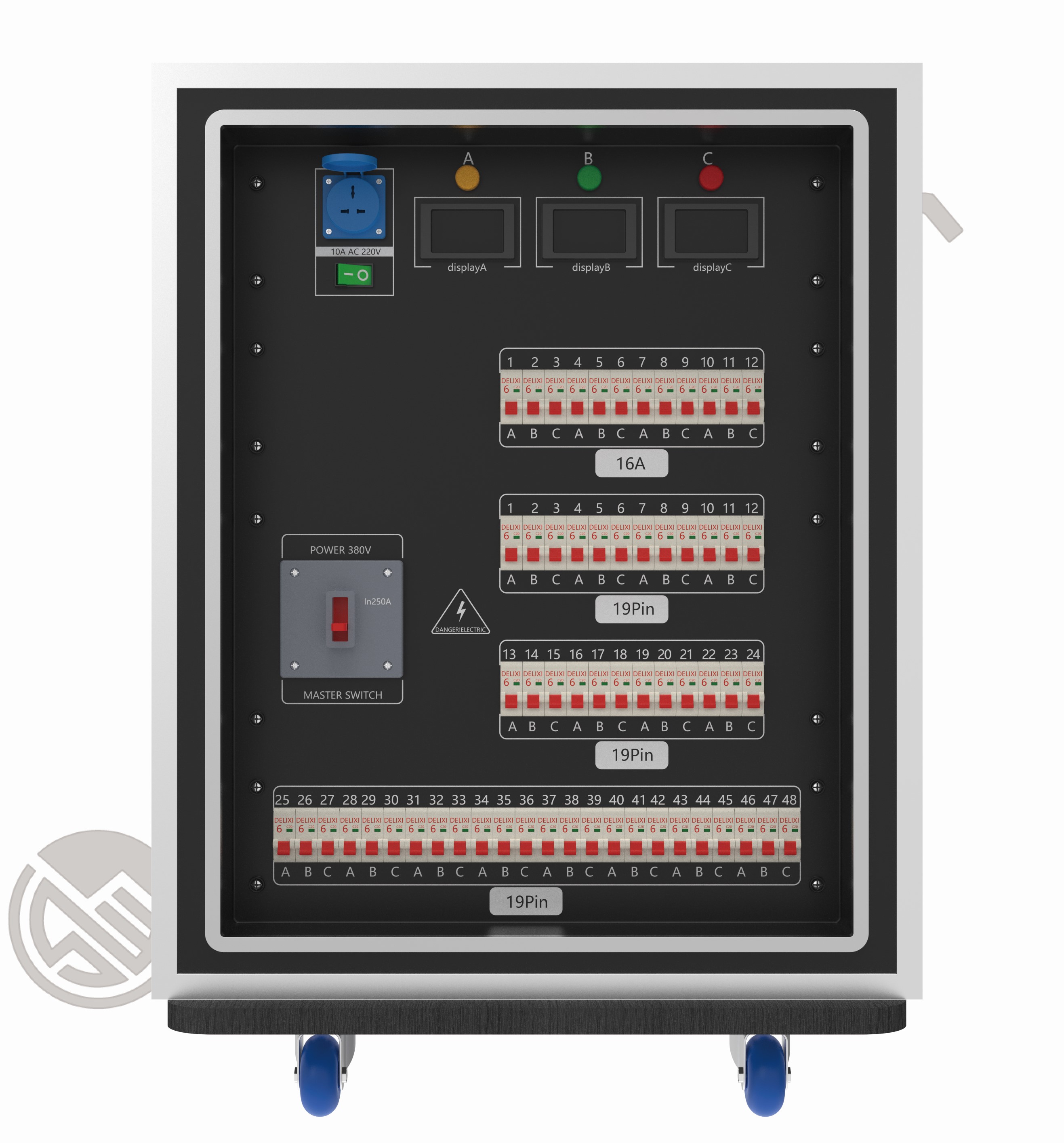 Stage Light Power Distribution Box 12 Channels 19-Pin PHLTD Professional Equipment Electrical Power Distribution Box