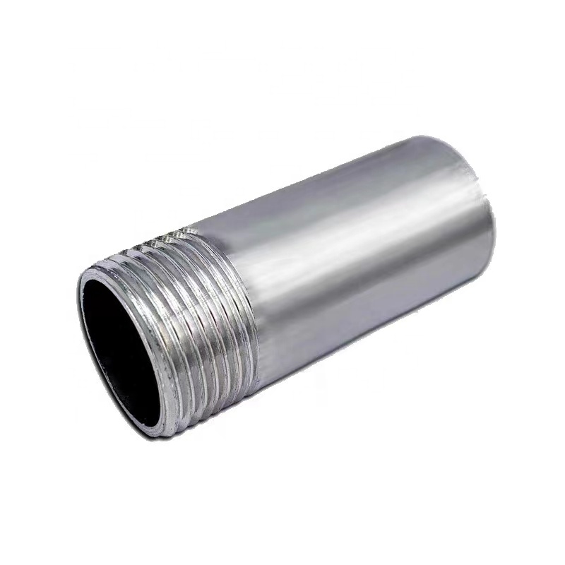 50mm Long SS304 NPT Single Nipple for 201 304 316 Silver Casting Stainless Steel