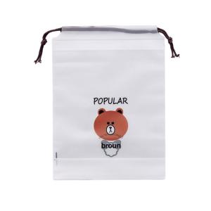 Quality Underwear Plastic String Bag , CPE Clear Vinyl Drawstring Bags wholesale