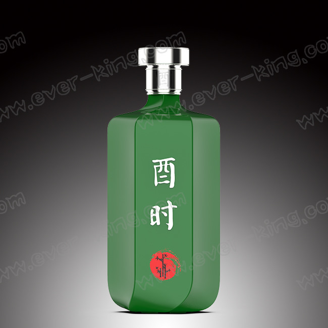 Screw Cork Custom Glass Bottle Embossing For Vodka And Gin