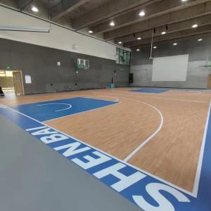 Quality Relle Basketball Court Vinyl Sport Flooring 6mm with UV Coating and Noise Reduction wholesale