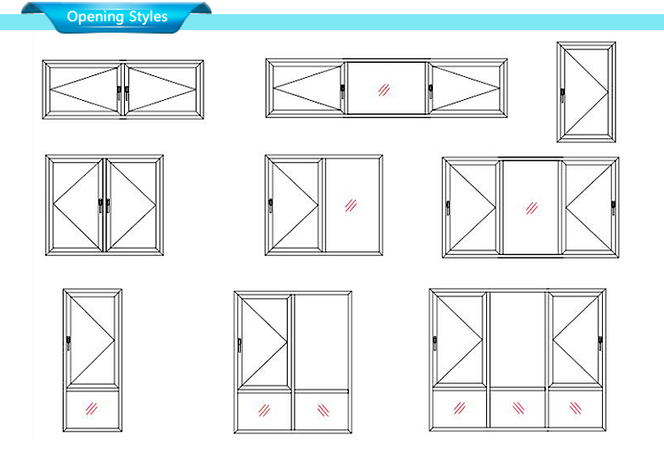 KDSBuilding Burglar Proof China Manufacture White Frame Double Glaze Aluminum Casement Windows