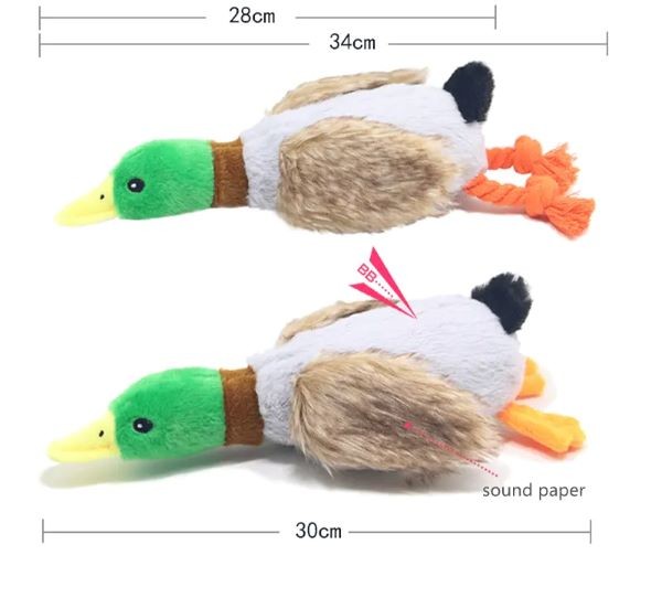 Creative Chewing Plush Pet Toys Accessories Simulation Duck Shape Dog Interactive Toys