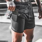 Double Deck Running Wear , Quick Dry Shorts Joyord Brand Machine Washable