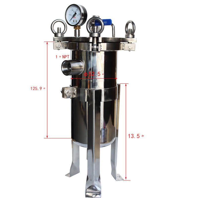 Farms SS 316 304 Stainless Steel Bag Filter Housing For Food And Beverage Weight 62KG