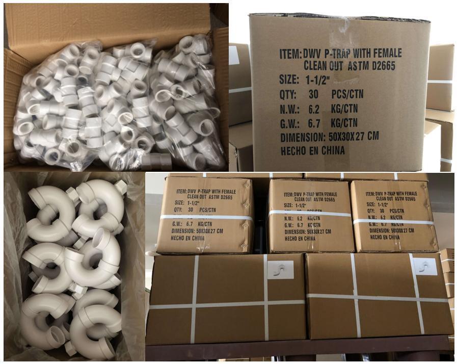 Bulk White UPVC/PVC GB Standard Drain Water Pipe Fittings