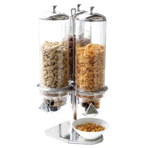 Quality Cereal Dispenser Commercial Buffet Equipment Dry Food Container 3 Head wholesale