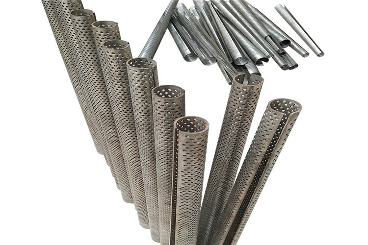 0.35-0.5 Mm Thickness Perforated Stainless Steel Tubing , Stainless Steel Pipe Filter