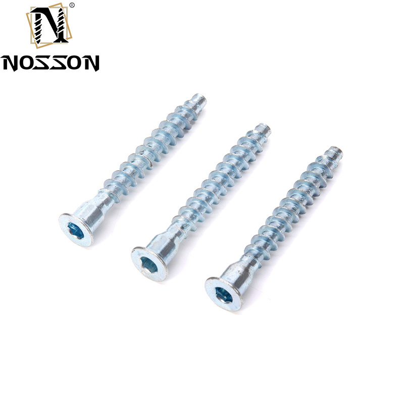 Yellow/White Zinc Plated M7X50 Furniture Screw for Wooden Furniture Euro Grade 4.8/8.8/10.9/12.9 Drilling Tapping Screw